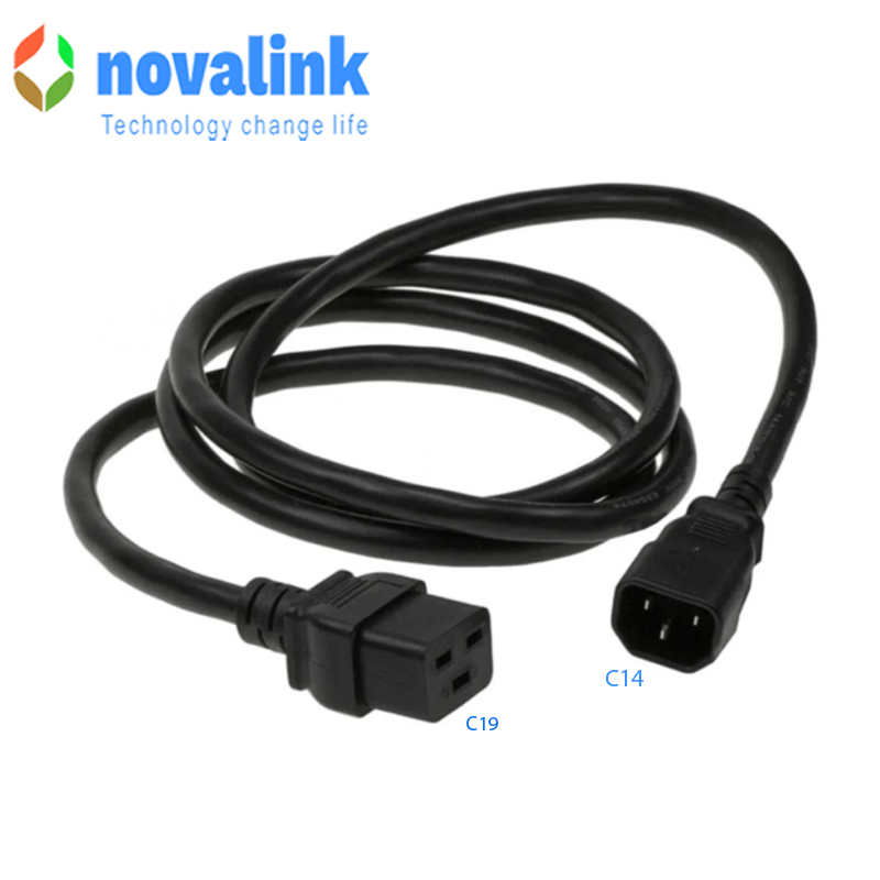 Dây nguồn C14 C19 , 14AWG tương đương 3*2.08mm dài 2m  công xuất 15A mã NV56003-A